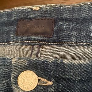 Mother Distressed The Looker Jean in Dark Graffiti